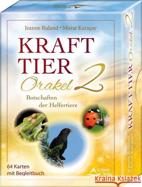 Krafttier-Orakel. Nr.2 : Tierbotschaften der Helfertiere - 64 Karten mit Begleitbuch Ruland, Jeanne; Karacay, Murat 9783843491105 Schirner