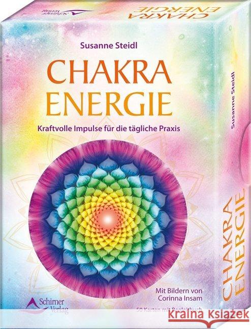 Chakra-Energie, 50 Karten mit Begleitbuch : Kraftvolle Impulse für die tägliche Praxis Steidl, Susanne 9783843491297 Schirner