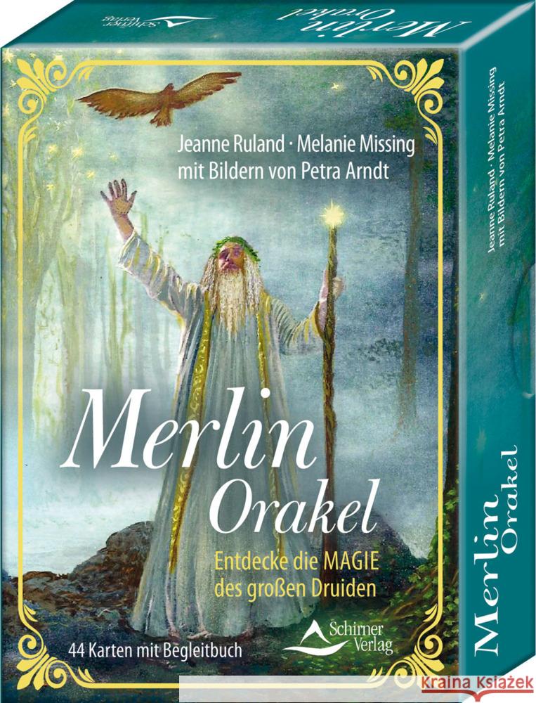 Merlin-Orakel, 44 Karten mit Begleitbuch Ruland, Jeanne, Missing, Melanie, Arndt, Petra 9783843491471 Schirner