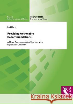 Providing Actionable Recommendations Paul Marx 9783844102154 Josef Eul Verlag Gmbh