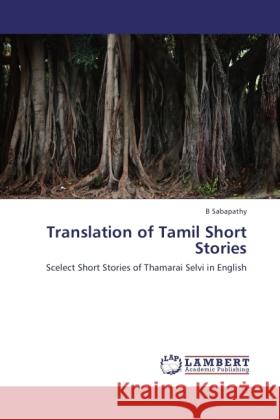 Translation of Tamil Short Stories Sabapathy, B 9783845404257