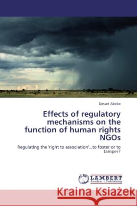 Effects of regulatory mechanisms on the function of human rights NGOs Abebe, Desset 9783845423470 LAP Lambert Academic Publishing