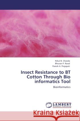 Insect Resistance to BT Cotton Through Bio informatics Tool Chavda, Nikul B., Raval, Bhuvan P., Prajapati, Paresh A. 9783845478531