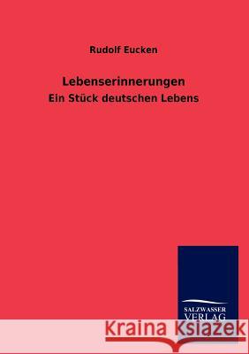 Lebenserinnerungen Rudolf Eucken 9783846014790 Salzwasser-Verlag Gmbh