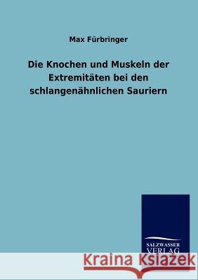 Die Knochen und Muskeln der Extremitäten bei den schlangenähnlichen Sauriern Fürbringer, Max 9783846020319 Salzwasser-Verlag Gmbh
