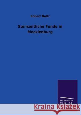 Steinzeitliche Funde in Mecklenburg Robert Beltz 9783846021415