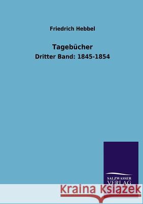 Tagebucher Friedrich Hebbel 9783846024324 Salzwasser-Verlag Gmbh