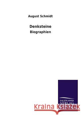 Denksteine August Schmidt 9783846036440