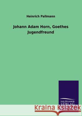 Johann Adam Horn, Goethes Jugendfreund Heinrich Pallmann 9783846036846