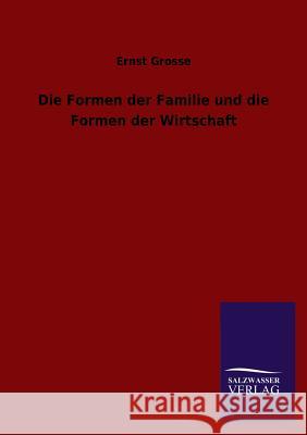 Die Formen Der Familie Und Die Formen Der Wirtschaft Ernst Grosse 9783846041611 Salzwasser-Verlag Gmbh