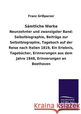 Samtliche Werke Franz Grillparzer 9783846043592 Salzwasser-Verlag Gmbh