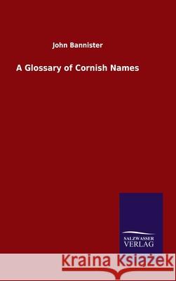 A Glossary of Cornish Names John Bannister 9783846049730 Salzwasser-Verlag Gmbh