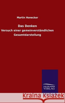 Das Denken Martin Honecker 9783846067314 Salzwasser-Verlag Gmbh