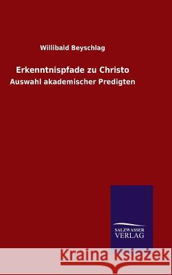 Erkenntnispfade zu Christo Willibald Beyschlag 9783846072691 Salzwasser-Verlag Gmbh