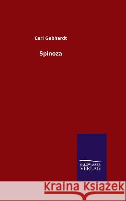 Spinoza Carl Gebhardt 9783846081617 Salzwasser-Verlag Gmbh