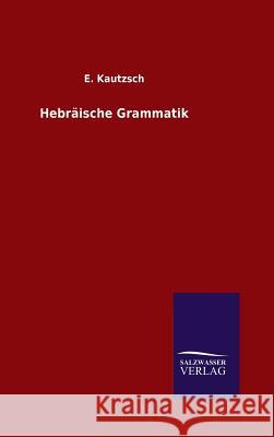 Hebräische Grammatik Kautzsch, E. 9783846085110 Salzwasser-Verlag Gmbh