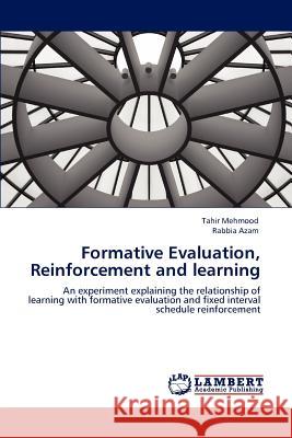 Formative Evaluation, Reinforcement and learning Mehmood, Tahir 9783846503706