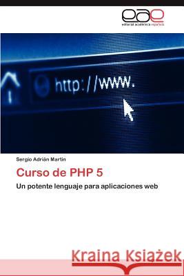 Curso de PHP 5 Sergio Adri Martin 9783846568767