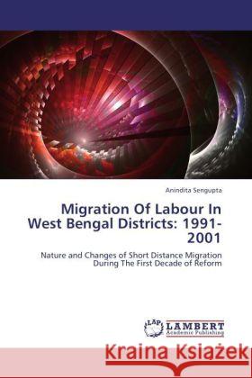 Migration Of Labour In West Bengal Districts: 1991-2001 Sengupta, Anindita 9783847338789