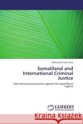 Somaliland and International Criminal Justice Hersi, Mohamed Farah 9783847339090 LAP Lambert Academic Publishing