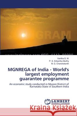 MGNREGA of India - World's largest employment guarantee programme S. M., Vanitha 9783847379607