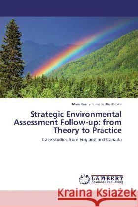 Strategic Environmental Assessment Follow-up: from Theory to Practice Gachechiladze-Bozhesku Maia 9783848417346 LAP Lambert Academic Publishing
