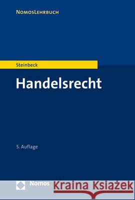 Handelsrecht Anja Steinbeck 9783848761999 Nomos Verlagsgesellschaft