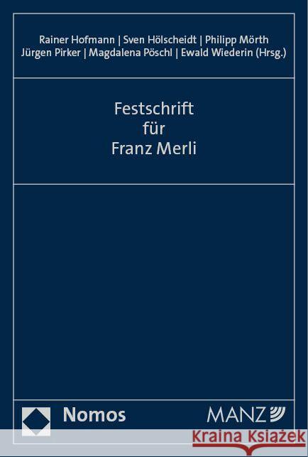 Festschrift für Franz Merli  9783848789955 Manz Verlag Wien