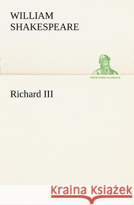 Richard III William Shakespeare 9783849169404