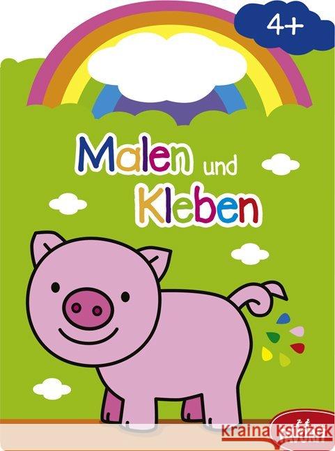 Malen und Kleben - Schwein  9783849440206 Neuer Favorit Verlag