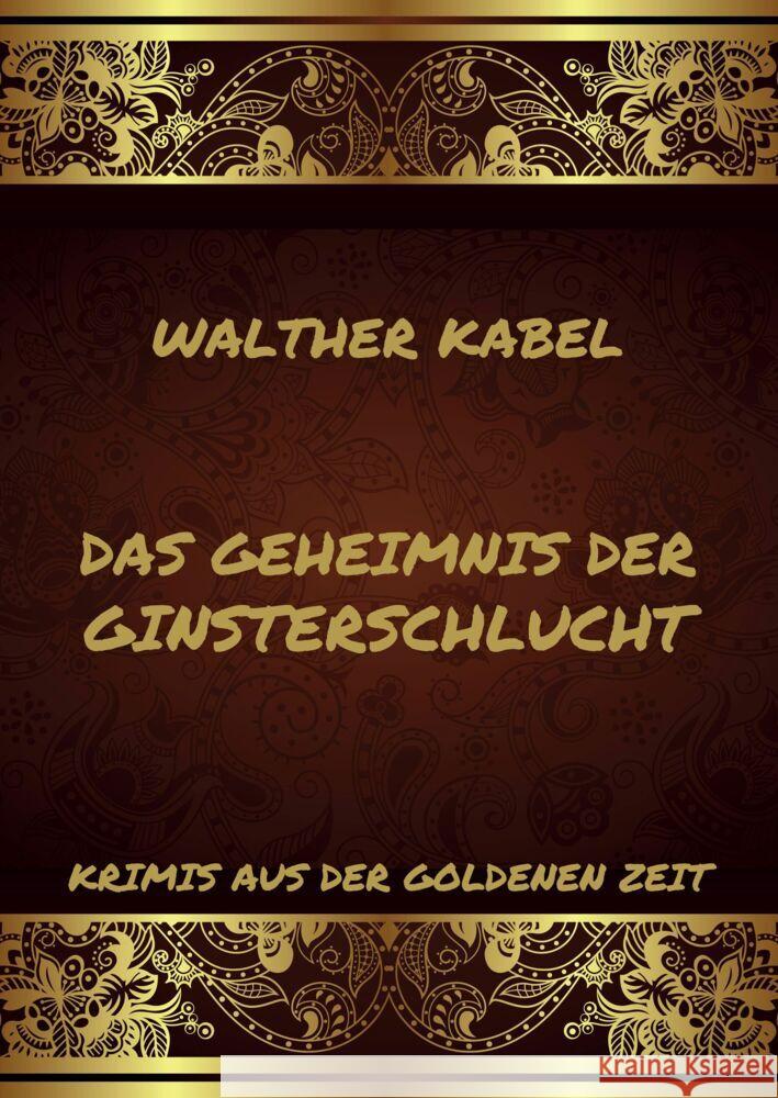 Das Geheimnis der Ginsterschlucht Kabel, Walther 9783849666552 Jazzybee Verlag