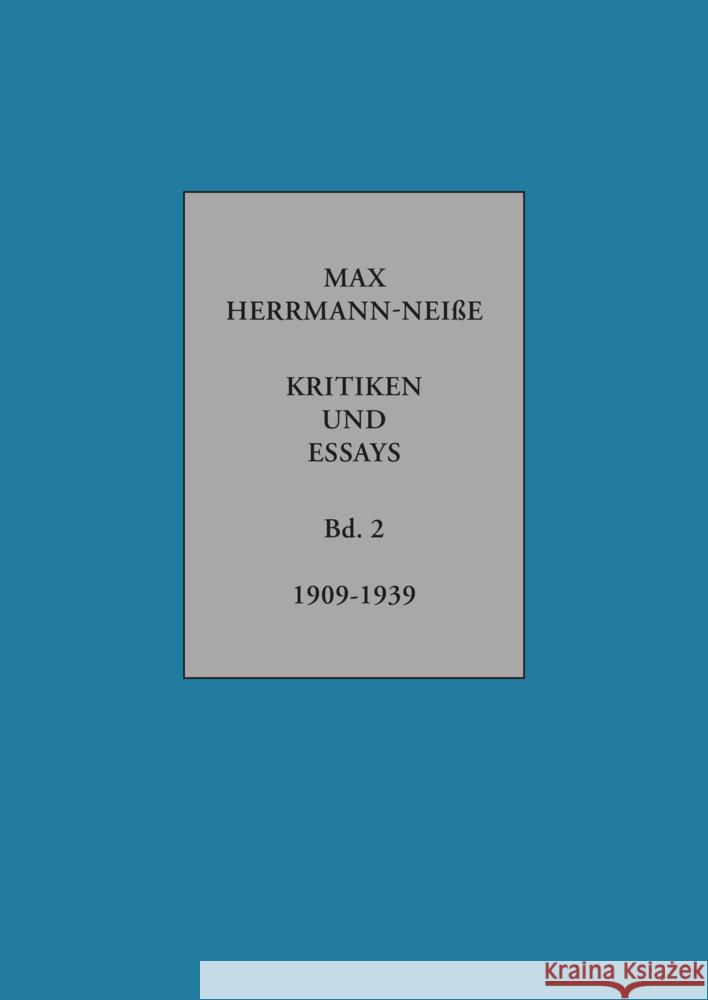 Kritiken und Essays Herrmann-Neiße, Max 9783849817640