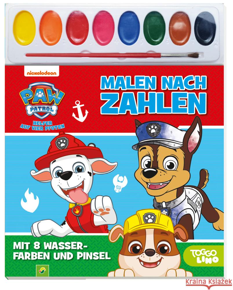 Paw Patrol Malen nach Zahlen - Mit 8 Wasserfarben und Pinsel Schwager & Steinlein Verlag 9783849930783 Schwager & Steinlein