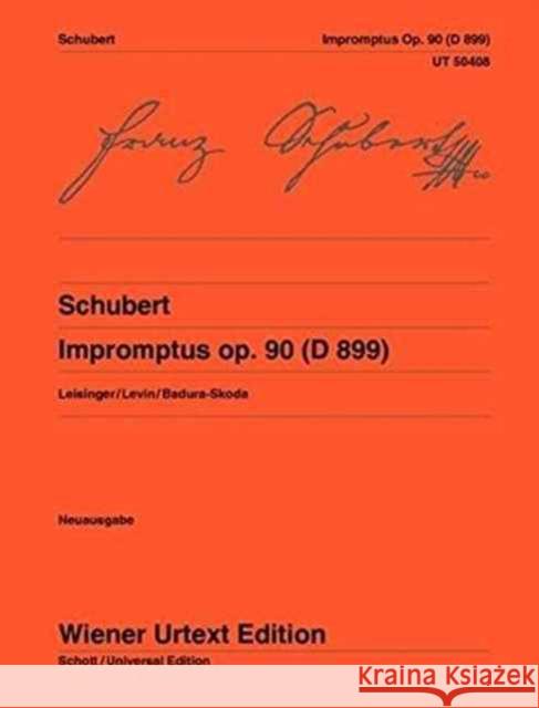 Impromptus Franz Schubert 9783850557733 Wiener Urtext Edition, Musikverlag GesmbH & C