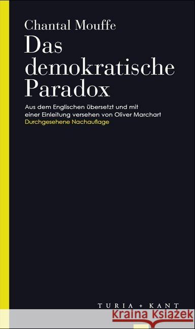 Das demokratische Paradox Mouffe, Chantal 9783851329131 Turia & Kant