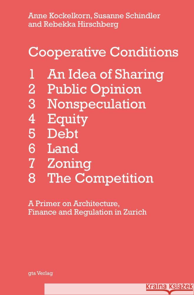 Cooperative Conditions Kockelkorn, Anne, Schindler, Susanne 9783856764197