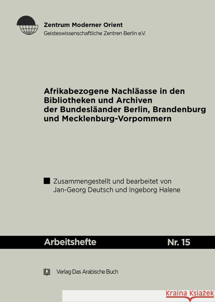 Afrikabezogene Nachl Jan G. Deutsch 9783860931554 Klaus Schwarz