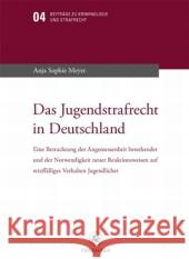 Das Jugendstrafrecht in Deutschland: Eine Betrachtung Der Angemessenheit Bestehender Und Der Notwendigkeit Neuer Reaktionsweise Auf Straffälliges Verh Meyer, Anja Sophie 9783862261390