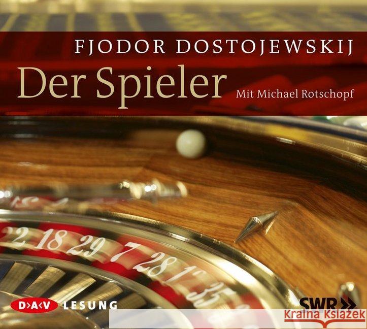 Der Spieler, 5 Audio-CDs : Ungekürzte Lesung Dostojewskij, Fjodor M. 9783862310555 Der Audio Verlag, DAV