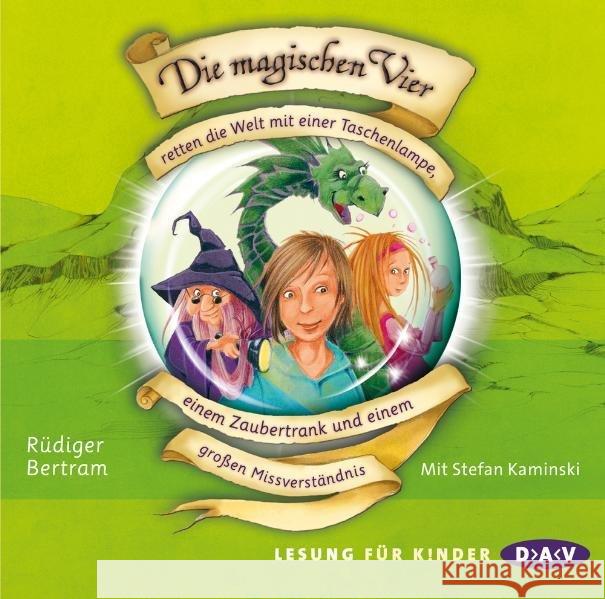 Die magischen Vier retten die Welt mit einer Taschenlampe, einem Zaubertrank und einem großen Missverständnis, 2 Audio-CDs Bertram, Rüdiger 9783862311460
