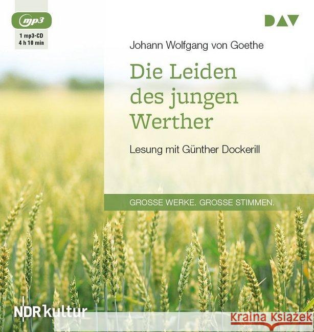 Die Leiden des jungen Werther, 1 MP3-CD : Gekürzte Lesung Goethe, Johann W. von 9783862315604 Der Audio Verlag, DAV