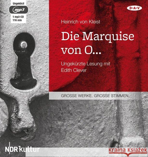 Die Marquise von O, 1 MP3-CD : Ungekürzte Lesung Kleist, Heinrich von 9783862315666