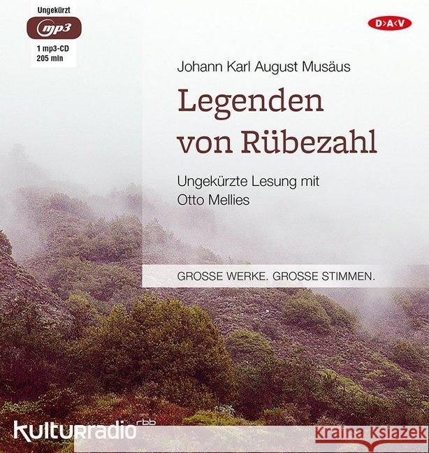 Legenden von Rübezahl, 1 MP3-CD : Ungekürzte Lesung Musäus, Johann K. A. 9783862315697 Der Audio Verlag, DAV