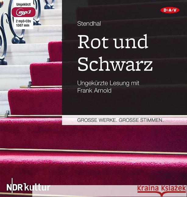 Rot und Schwarz, 2 MP3-CDs : Ungekürzte Lesung Stendhal 9783862315734