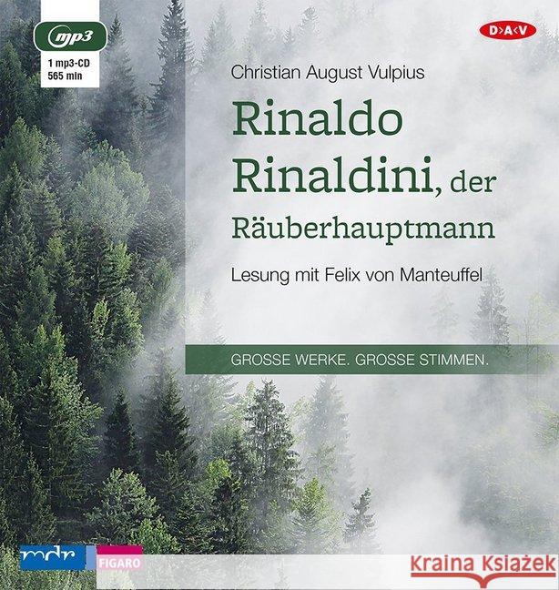 Rinaldo Rinaldini, der Räuberhauptmann, 1 MP3-CD : Gekürzte Lesung Vulpius, Christian August 9783862315772 Der Audio Verlag, DAV