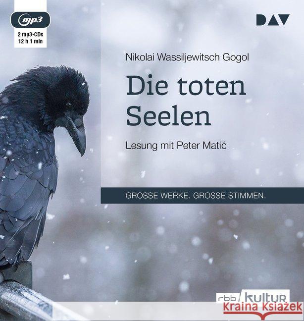 Die toten Seelen, 2 MP3-CDs Gogol, Nikolai Wassiljewitsch 9783862316175 Der Audio Verlag, DAV
