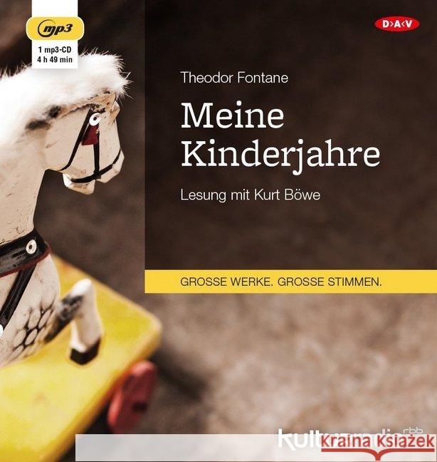 Meine Kinderjahre, 1 MP3-CD : Gekürzte Lesung Fontane, Theodor 9783862317264