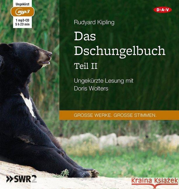 Das Dschungelbuch. Tl.2, MP3-CD : Ungekürzte Lesung Kipling, Rudyard 9783862318674 Der Audio Verlag, DAV