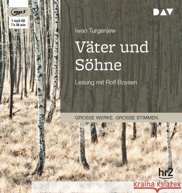 Väter und Söhne, 1 MP3-CD : Lesung Turgenjew, Iwan S. 9783862318735 Der Audio Verlag, DAV