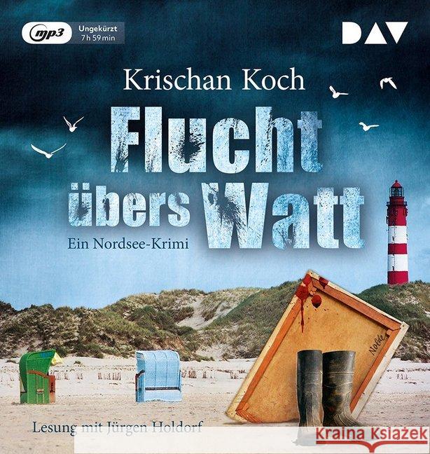 Flucht übers Watt. Ein Nordsee-Krimi, 1 Teile, MP3-CD : Ungekürzte Lesung (1 mp3-CD), Lesung. MP3 Format Koch, Krischan 9783862319893 Der Audio Verlag, DAV